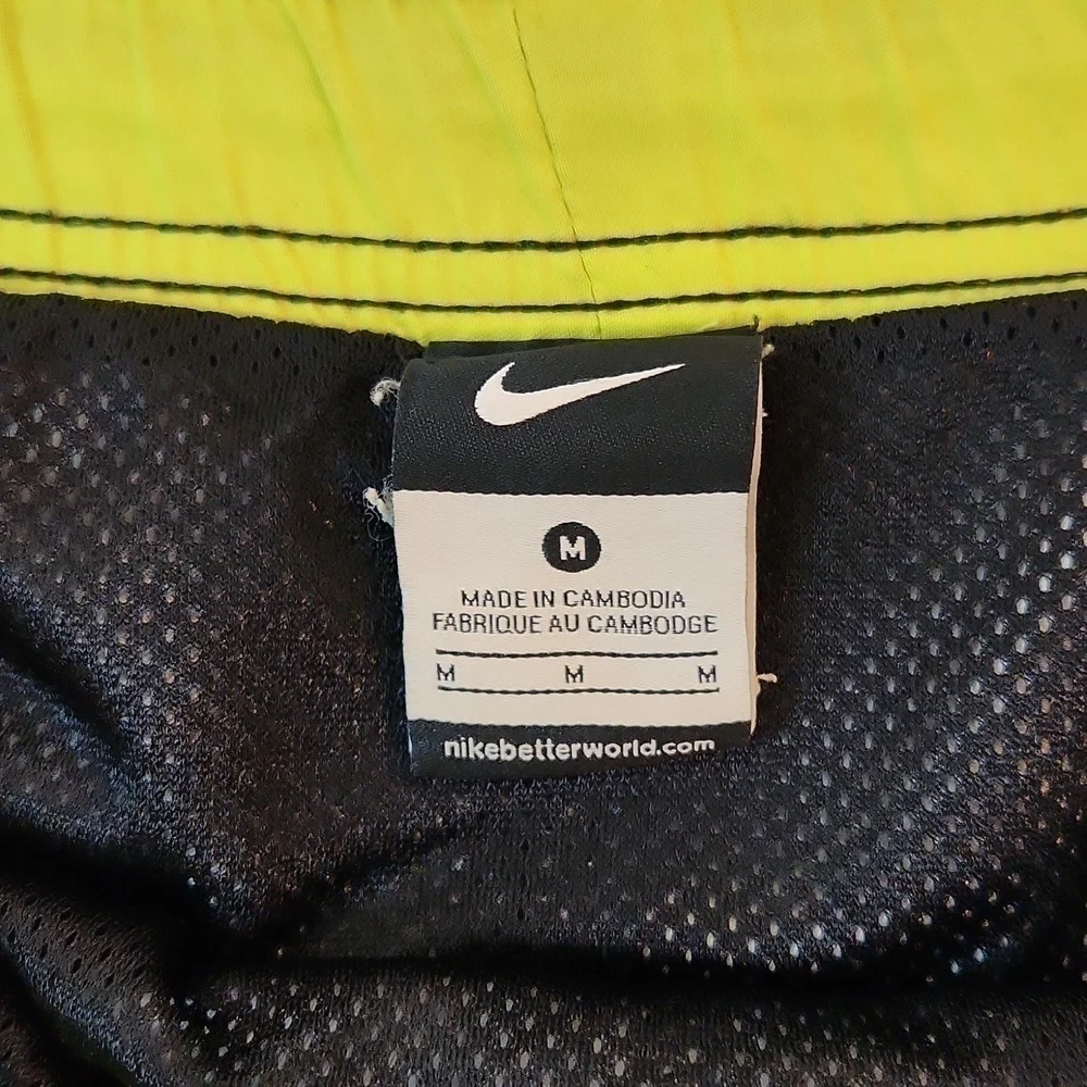 Nike Lined Mesh Swim Trunks Shorts Men's Sz Medium Great Graphic EUC VERY NICE!